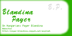 blandina payer business card